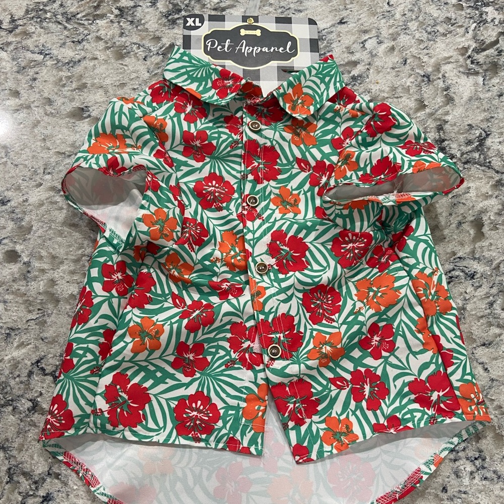 WOOF | Hawaiian dog Velcro shirt NWT XL - Picture 2 of 5